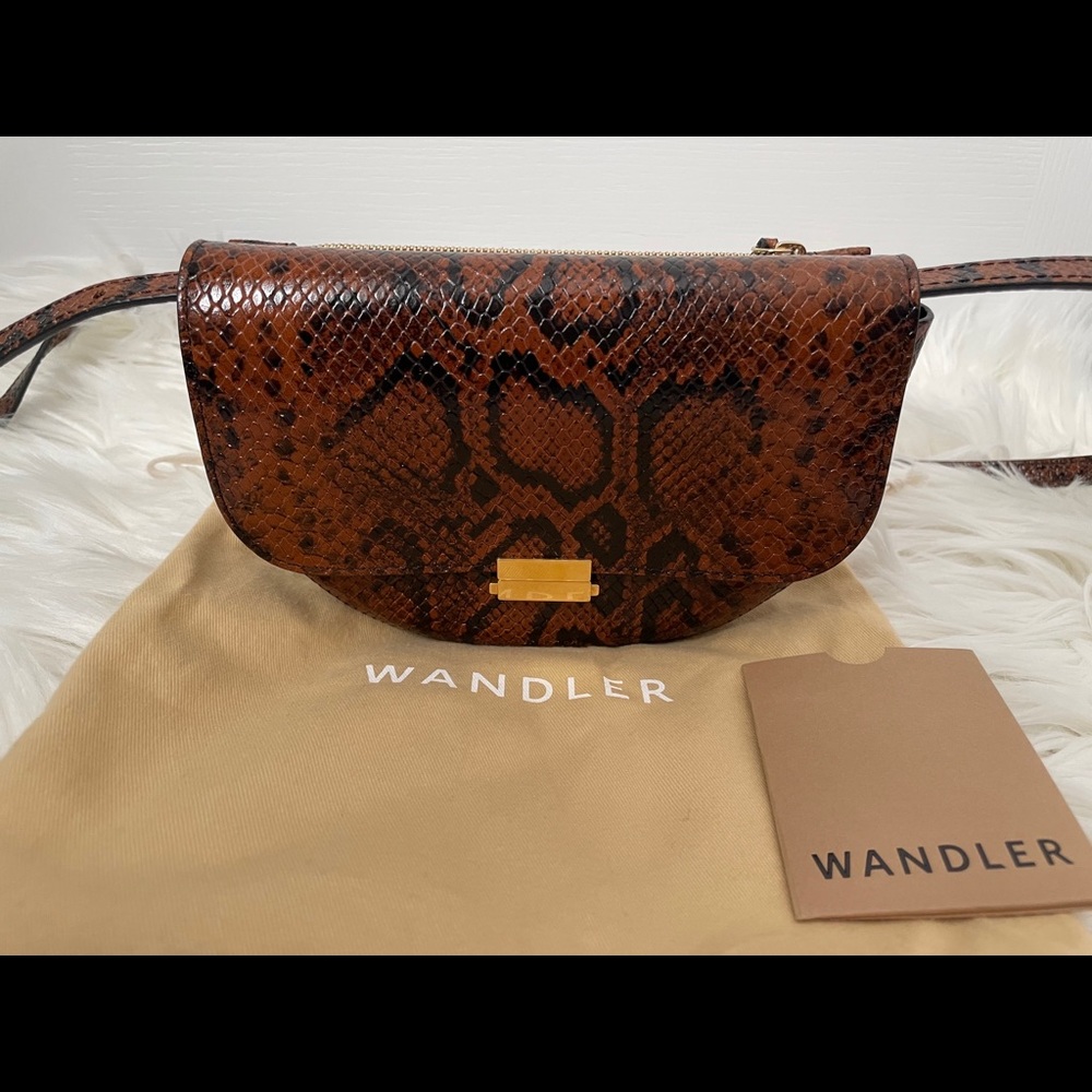 Auth. Wandler belt bag in python print.